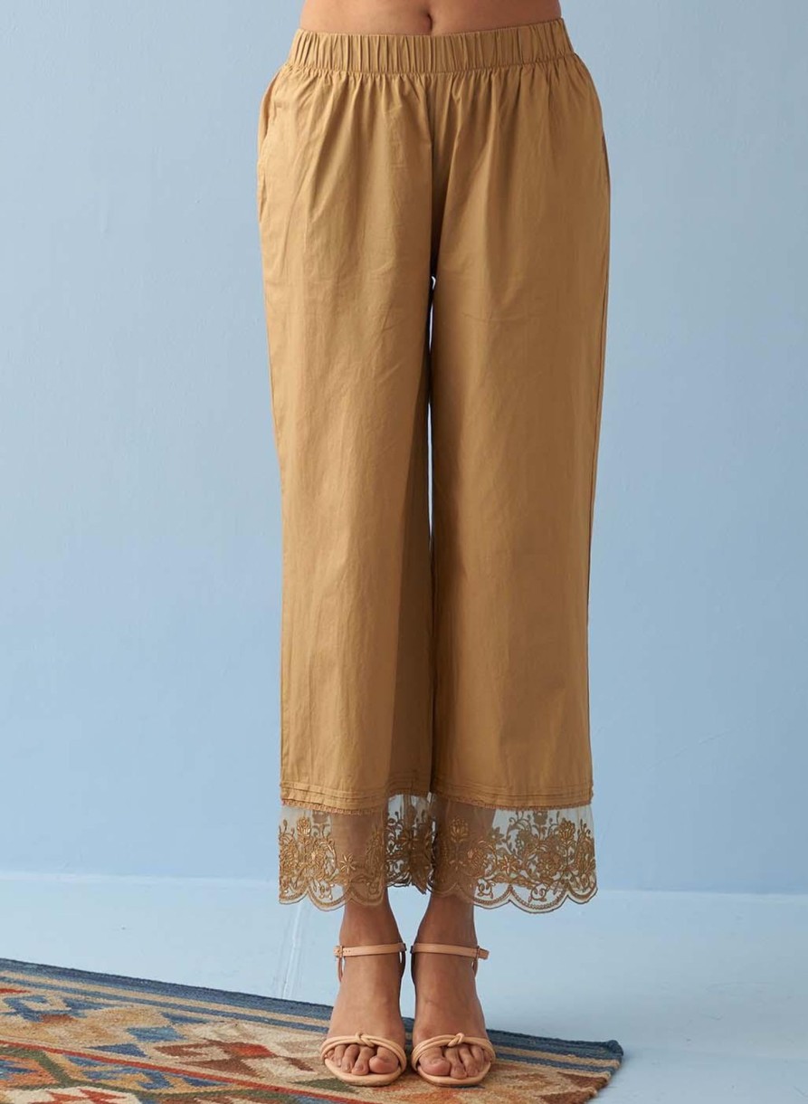Golden Goose Beige Straight Trousers in Natural for Men | Lyst